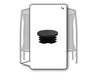 BERG Trampolin Sicherheitsnetz - Sicherheitsnetz - Abdeckkappe für unteren Pfosten - 38 mm - 8 Stück