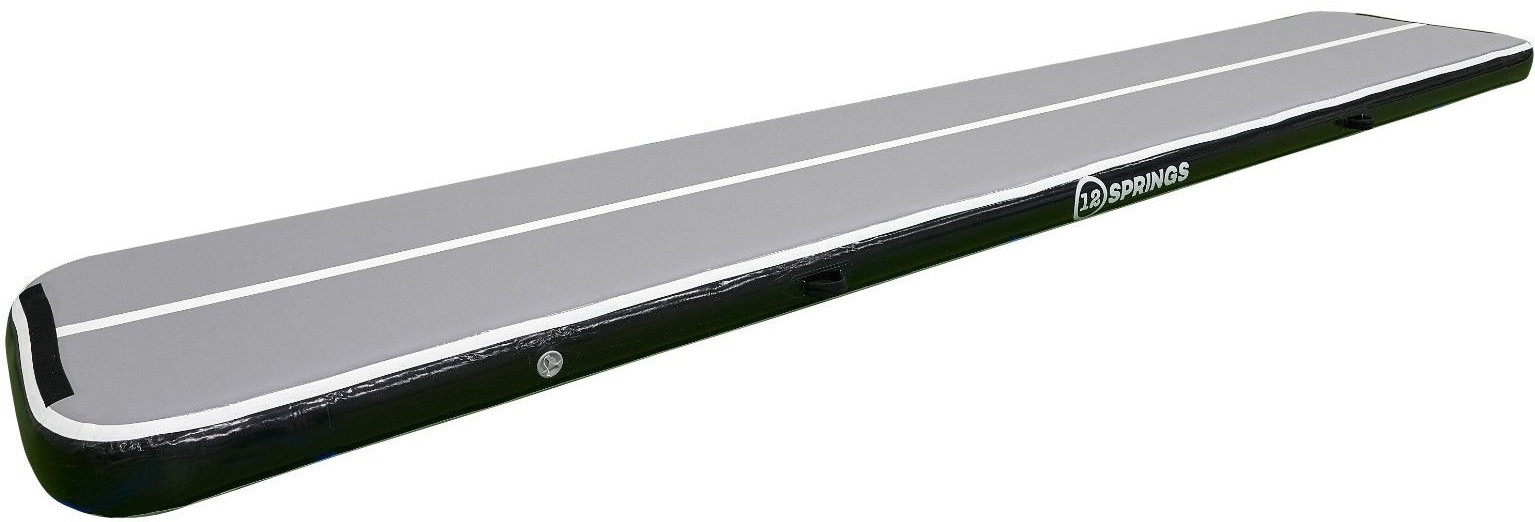 12SPRINGS Airtrack - 400 x 100 x 20 cm - Plus - Schwarz