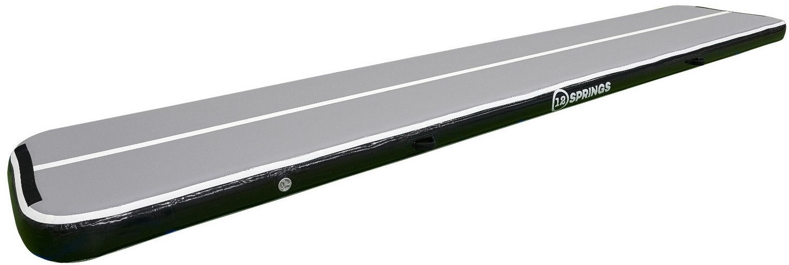 12SPRINGS Airtrack - 600 x 100 x 20 cm - Plus - Schwarz