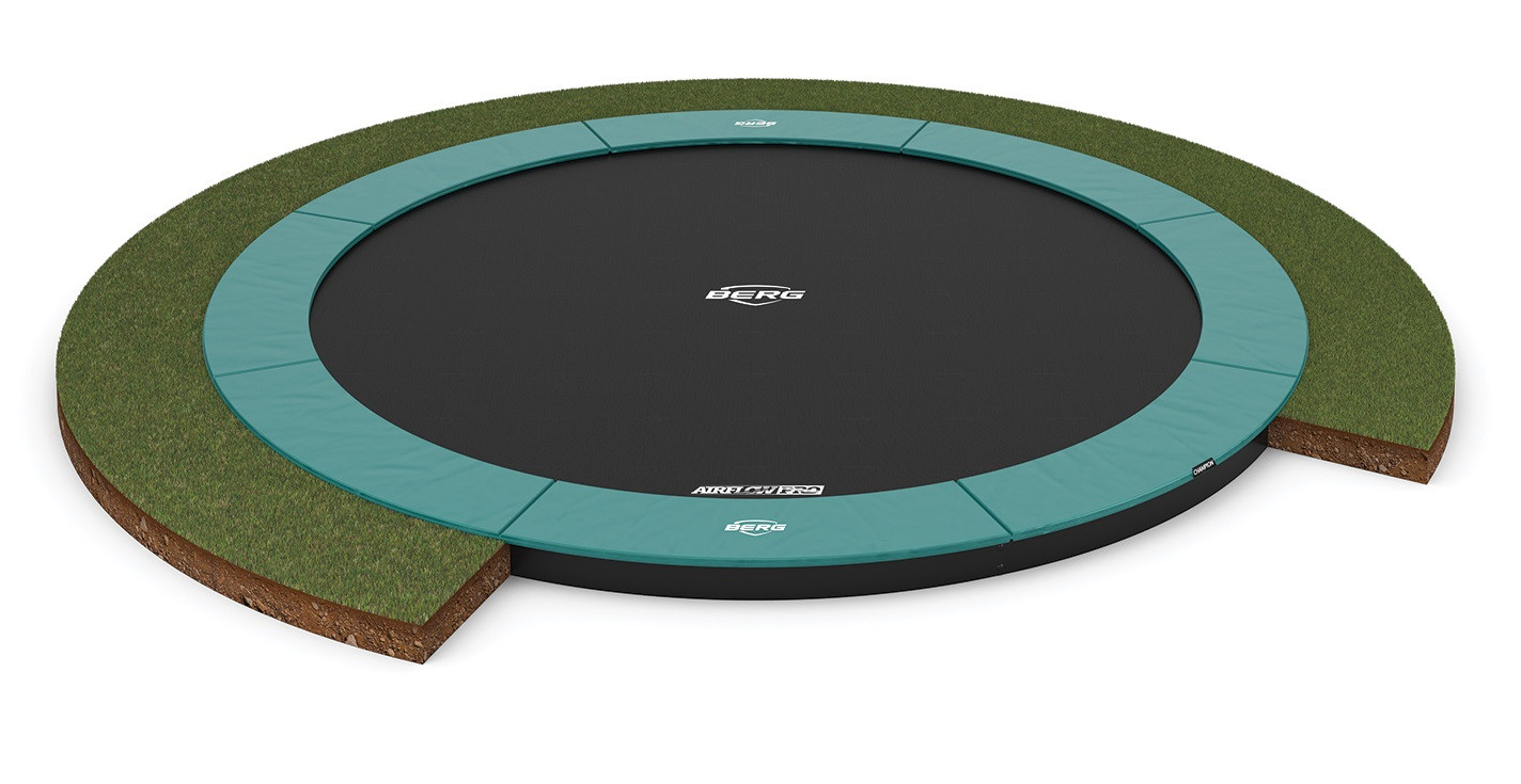 BERG SPORTS Champion rundes FlatGround Trampolin 380cm Grün