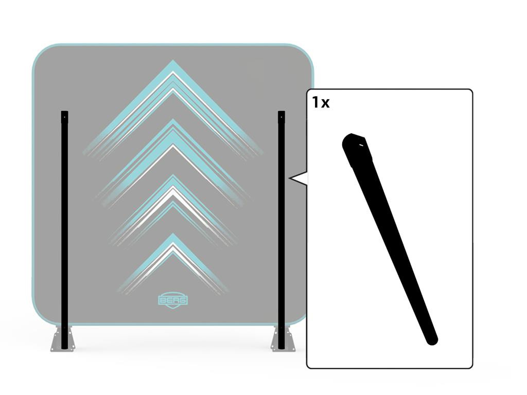 BERG AeroWall - Gerades Rahmenrohr 2x2