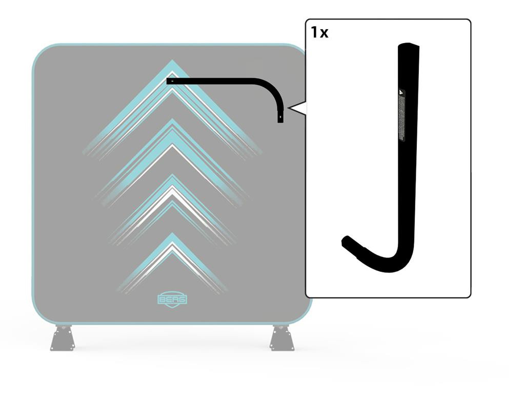 BERG AeroWall - Gebogenes Rahmenrohr R 2x2