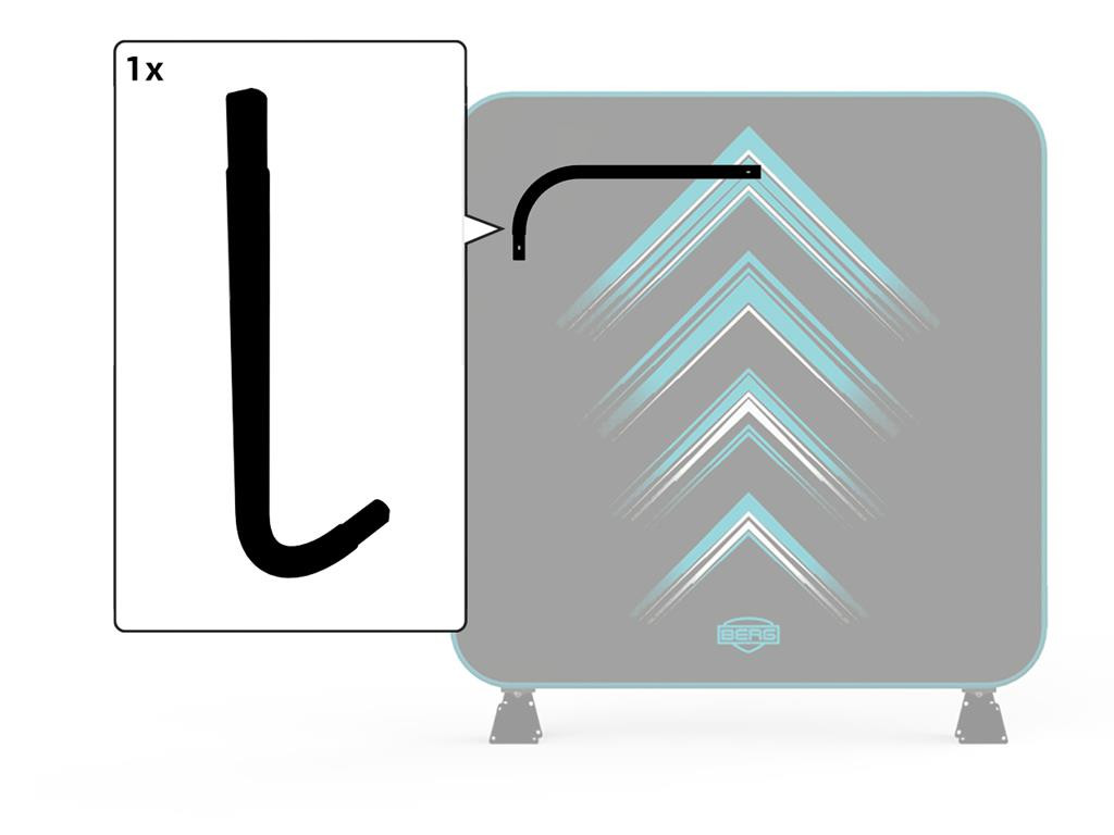 BERG AeroWall - Gebogenes Rahmenrohr L 2x2