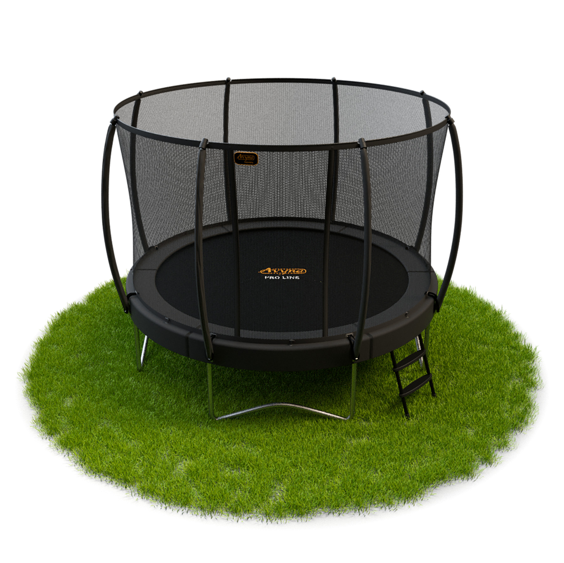 Avyna Trampolin mit Sicherheitsnetz Pro-Line - ø 365 cm (12ft) - HD Plus Schutzrand - Grau