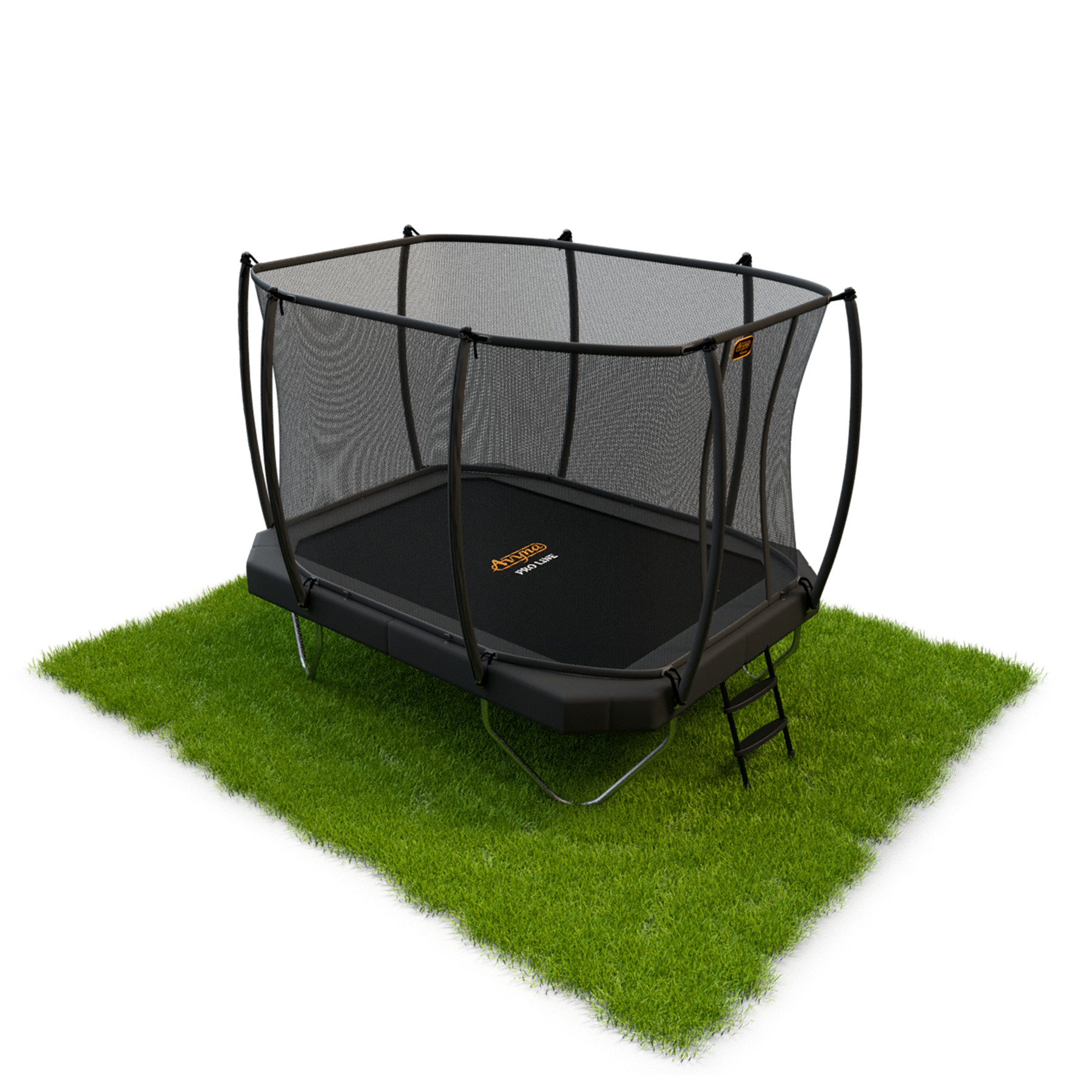 Avyna Trampolin mit Sicherheitsnetz Pro-Line - 340 x 240 cm (234) - HD Plus-Schutzrand - Grau