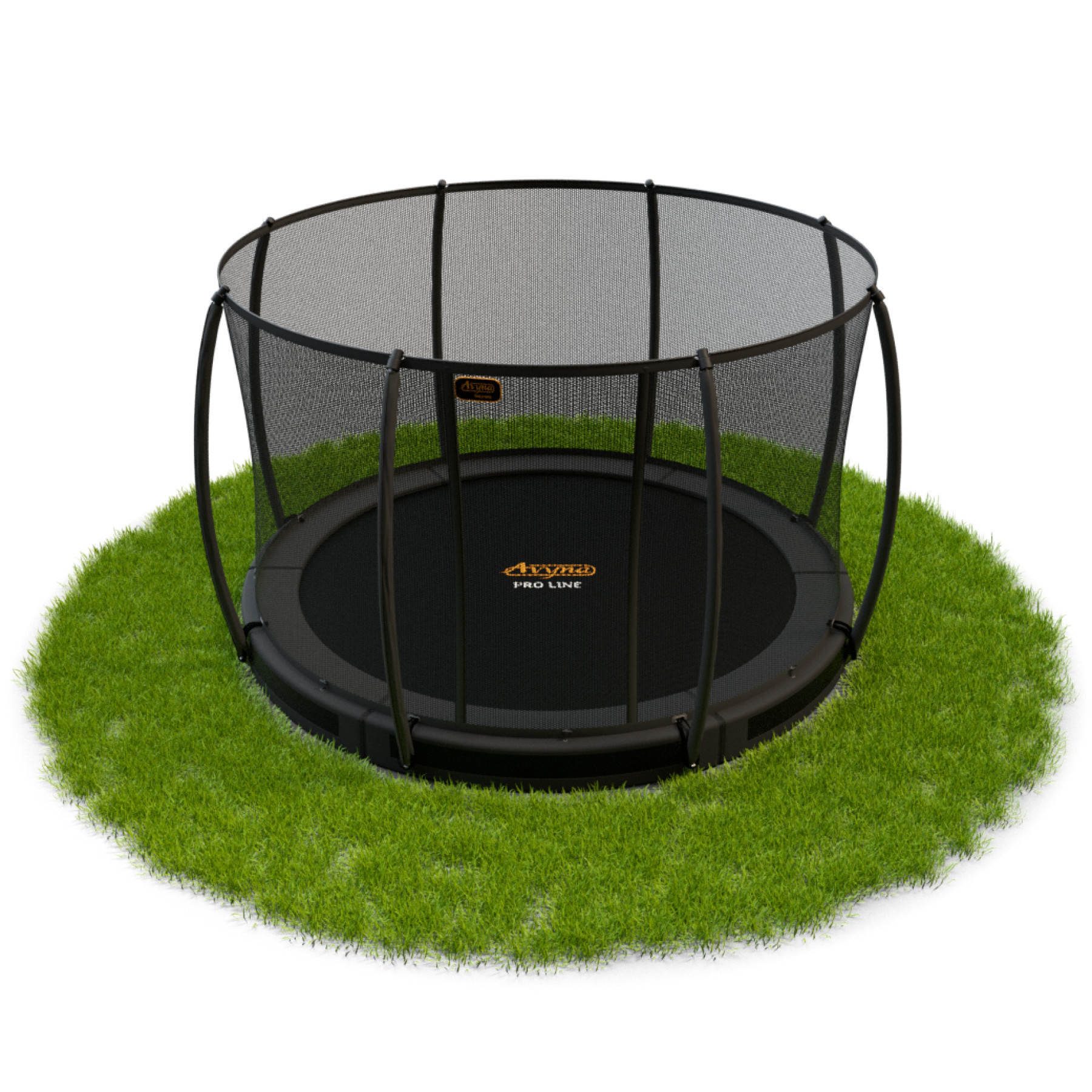 Avyna Pro-Line Boden-Trampolin mit Sicherheitsnetz - ø 430 cm (14ft) - Grau