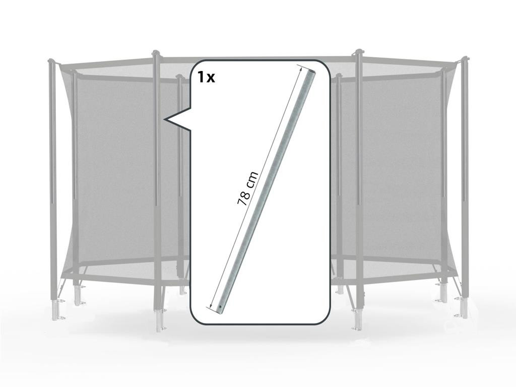 BERG Trampolin Sicherheitsnetz Teil - Sicherheitsnetz Comfort - Oberer Pfosten 200 (78cm)