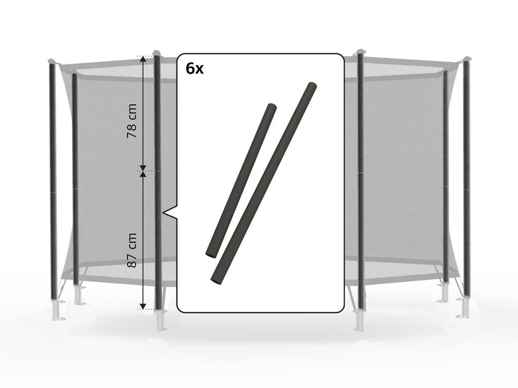 BERG Trampolin Sicherheitsnetzteil - Sicherheitsnetz Comfort - Set Schaumstoffteile 200 (87+78cm)