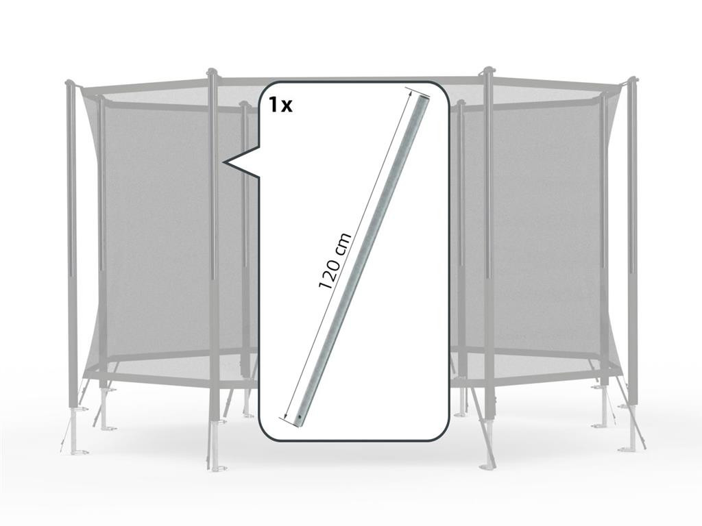 BERG Trampolin-Sicherheitsnetzteil - Sicherheitsnetz Comfort - Oberer Pfosten mit Loch für Federklemme