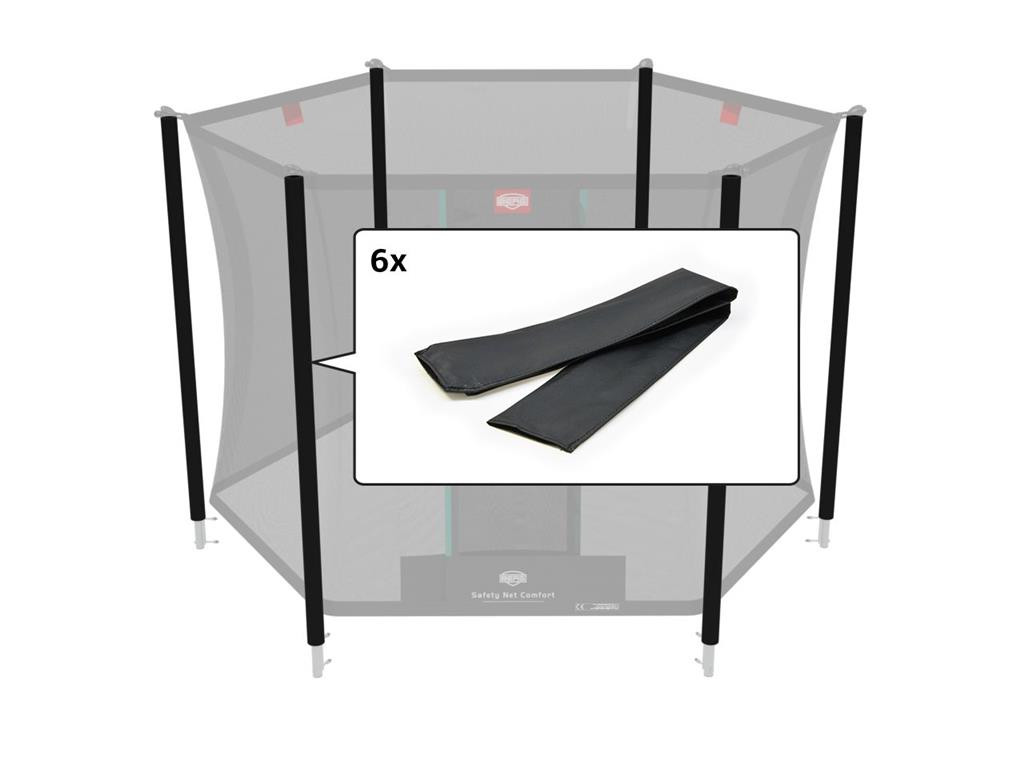 BERG Trampolin Sicherheitsnetz Teil - Sicherheitsnetz Comfort - Stangenabdeckungen 180 + 240 (6x)