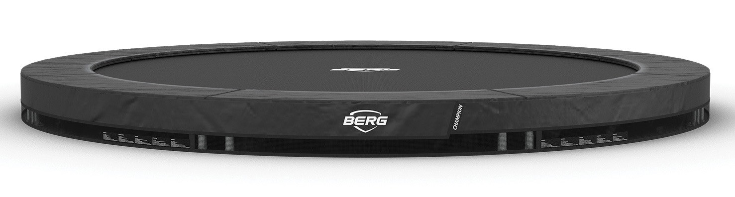 BERG Trampolin Champion - InGround - Anthrazit Grau - 330 cm - mit Airflow PRO - TwinSpring