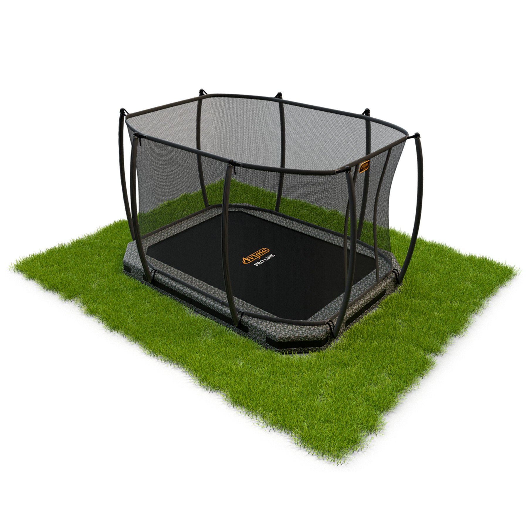 Avyna Trampolin Inground mit Sicherheitsnetz Pro-Line - 340 x 240 cm (234) - Camouflage