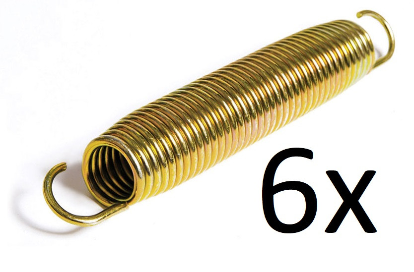 SPRING SPORTS Trampolinfedern - 21,5 cm - 6 Stück - Gold
