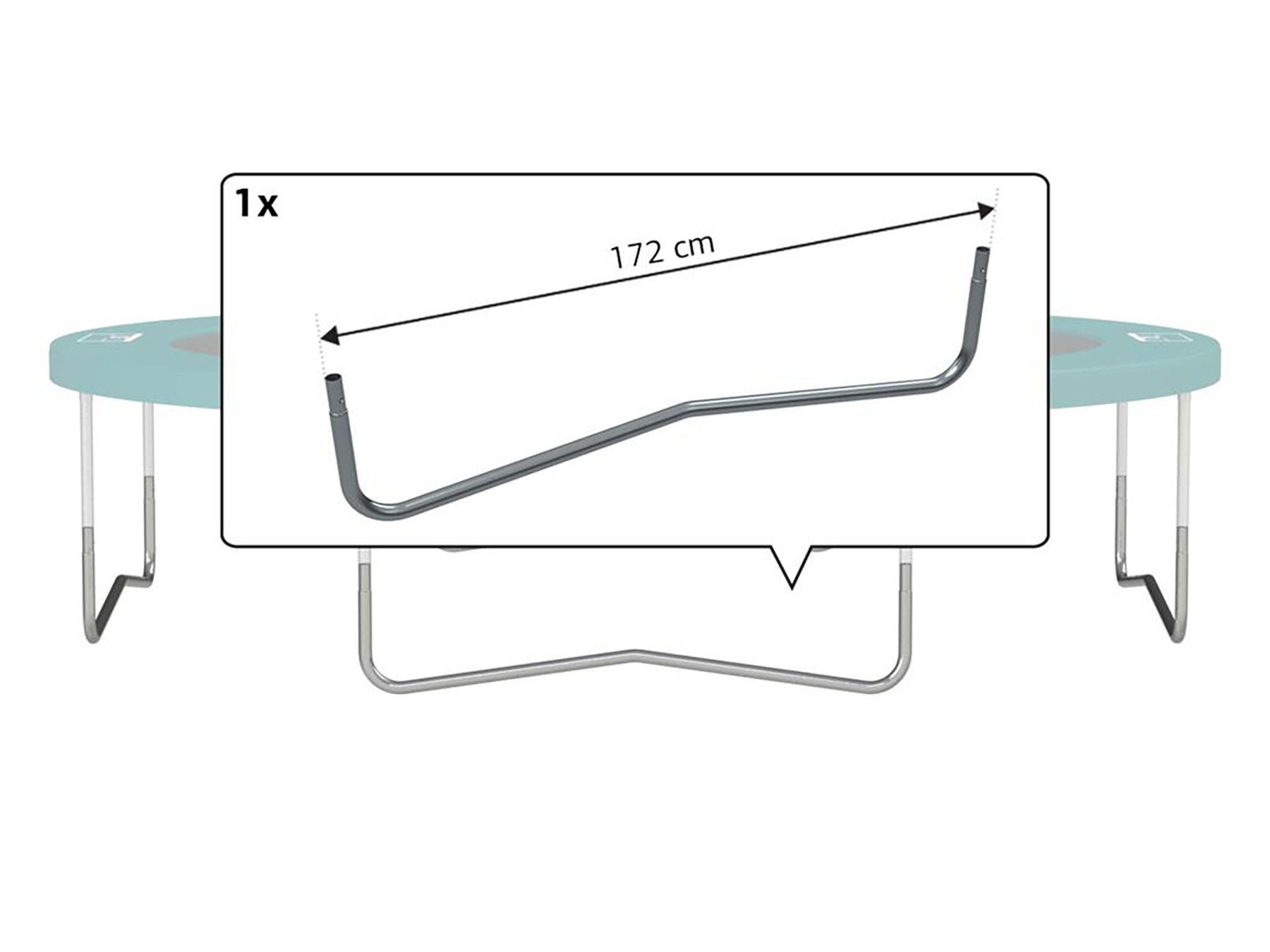 BERG Trampolinrahmen Favorit - W-Fuß - 430 cm