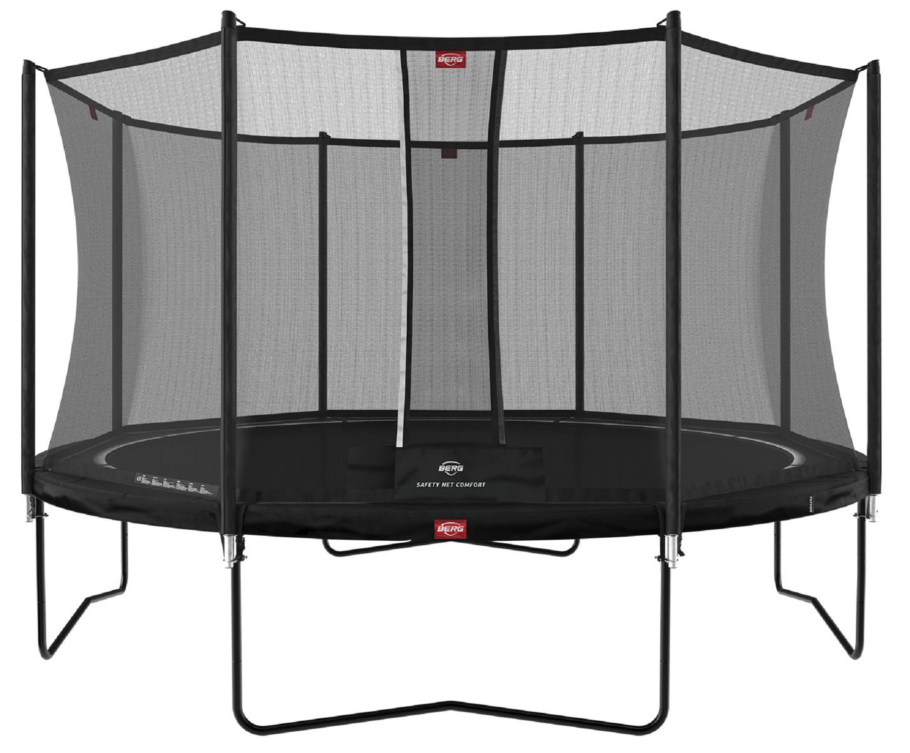 BERG Favorit trampolin Regular 380 cm Schwarz + Safety Net Comfort