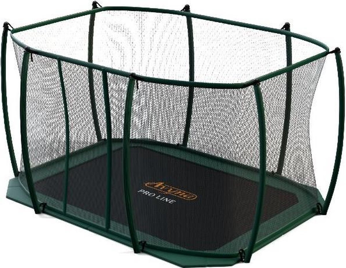 Avyna Trampolin-Sicherheitsnetz - gebogene Stangen - 520 x 305 cm - Grün(352)