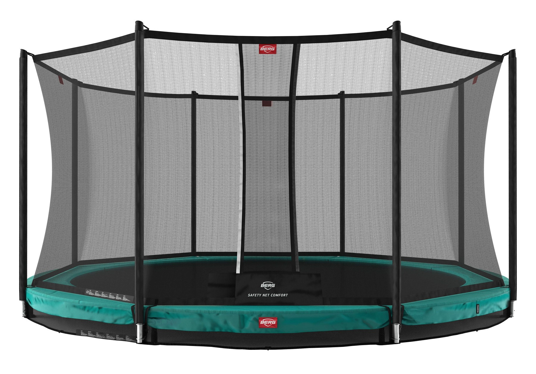 BERG Champion trampolin InGround 380 cm Grün + Safety Net Comfort