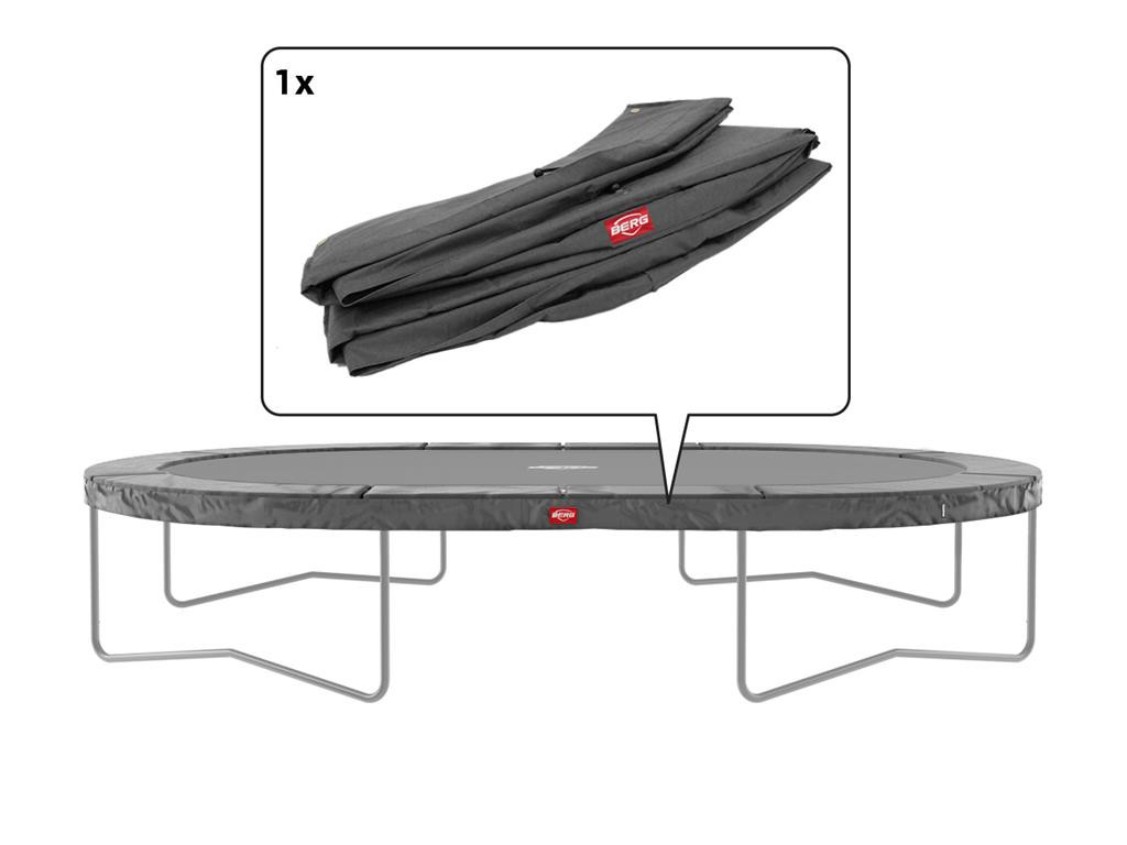 BERG Trampolin-Sicherheitsring Grand Champion - 350 x 250 cm - Grau