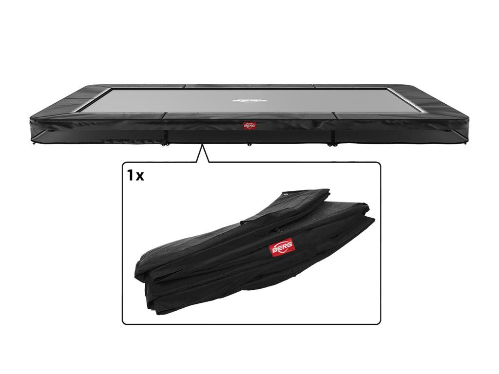 BERG Trampolin-Schutzrand Ultim Favorit - InGround - 410 x 250 cm - Schwarz