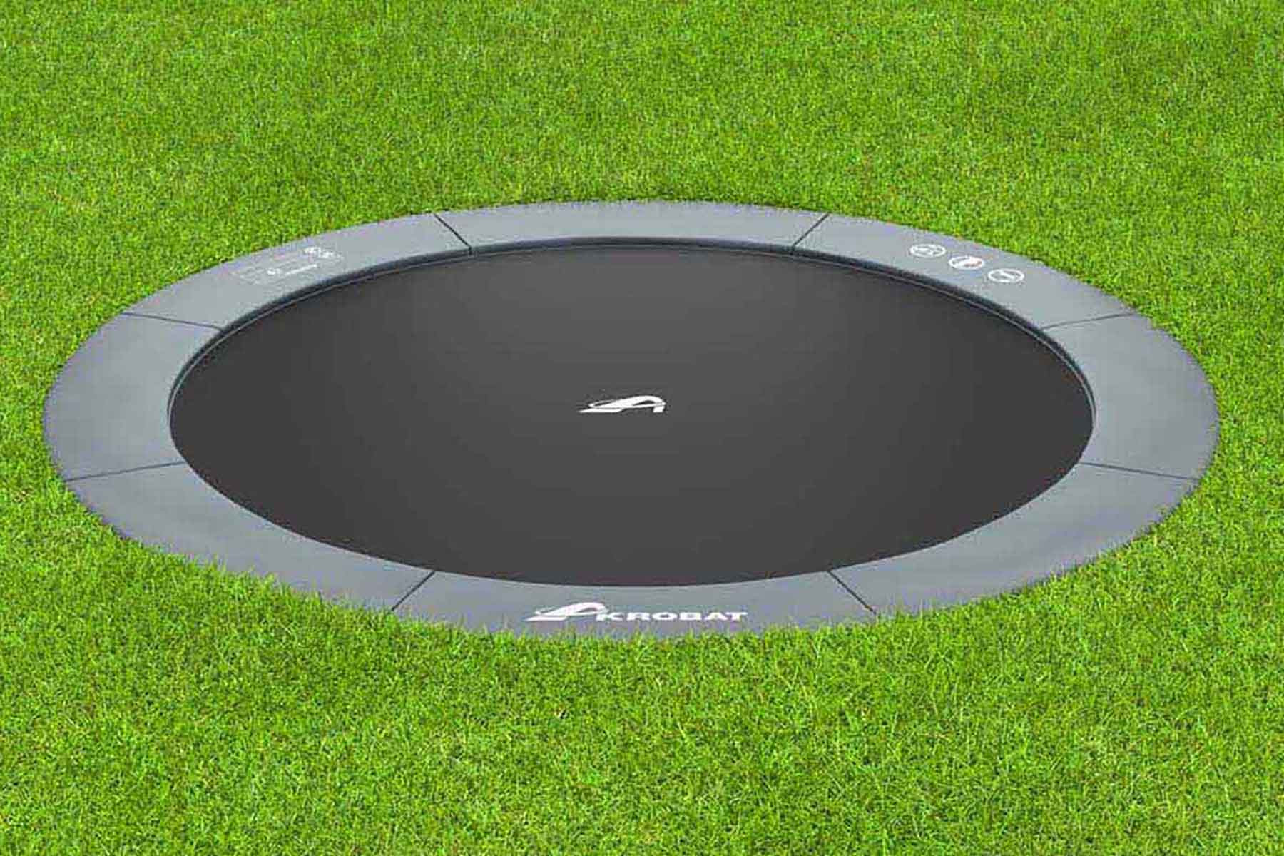 Akrobat Trampolin Orbit - Flat to the Ground - 365 cm - Anthrazit