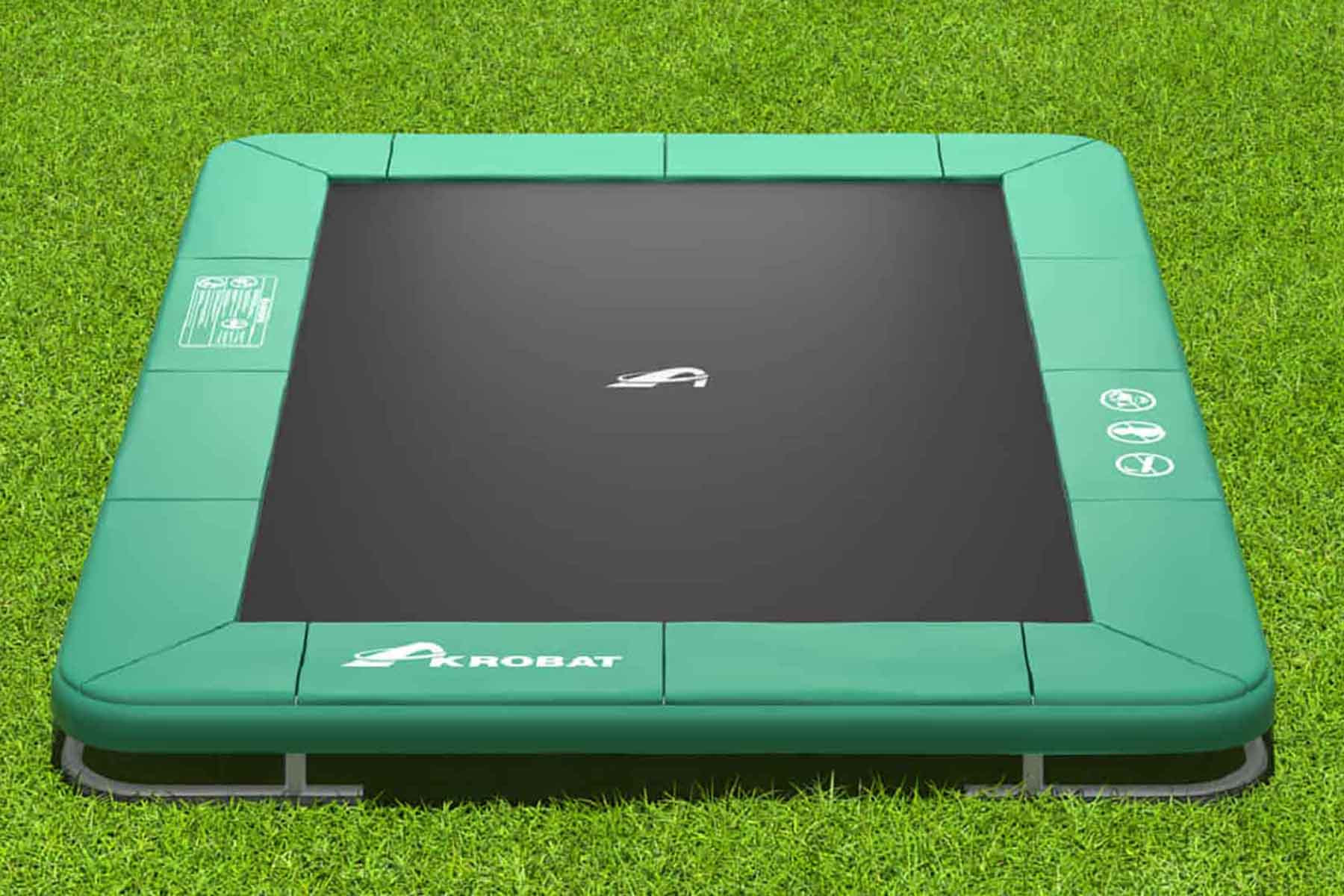 Akrobat Trampolin Orbit - Inground - 305 x 183 cm - Grün