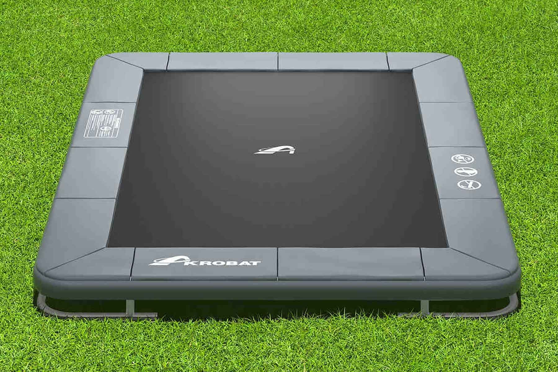 Akrobat Trampolin Orbit - Inground - 335 x 244 cm - Anthrazit