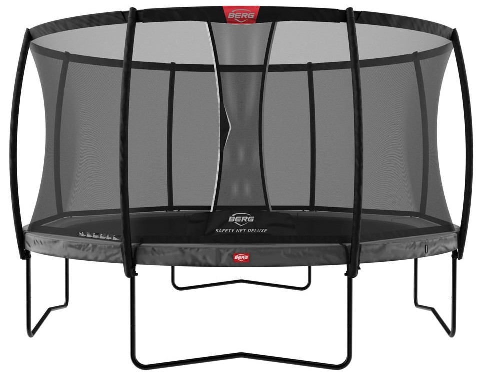 BERG Trampolin Champion mit Sicherheitsnetz - Safetynet Deluxe - 330 cm - Anthrazit Grau