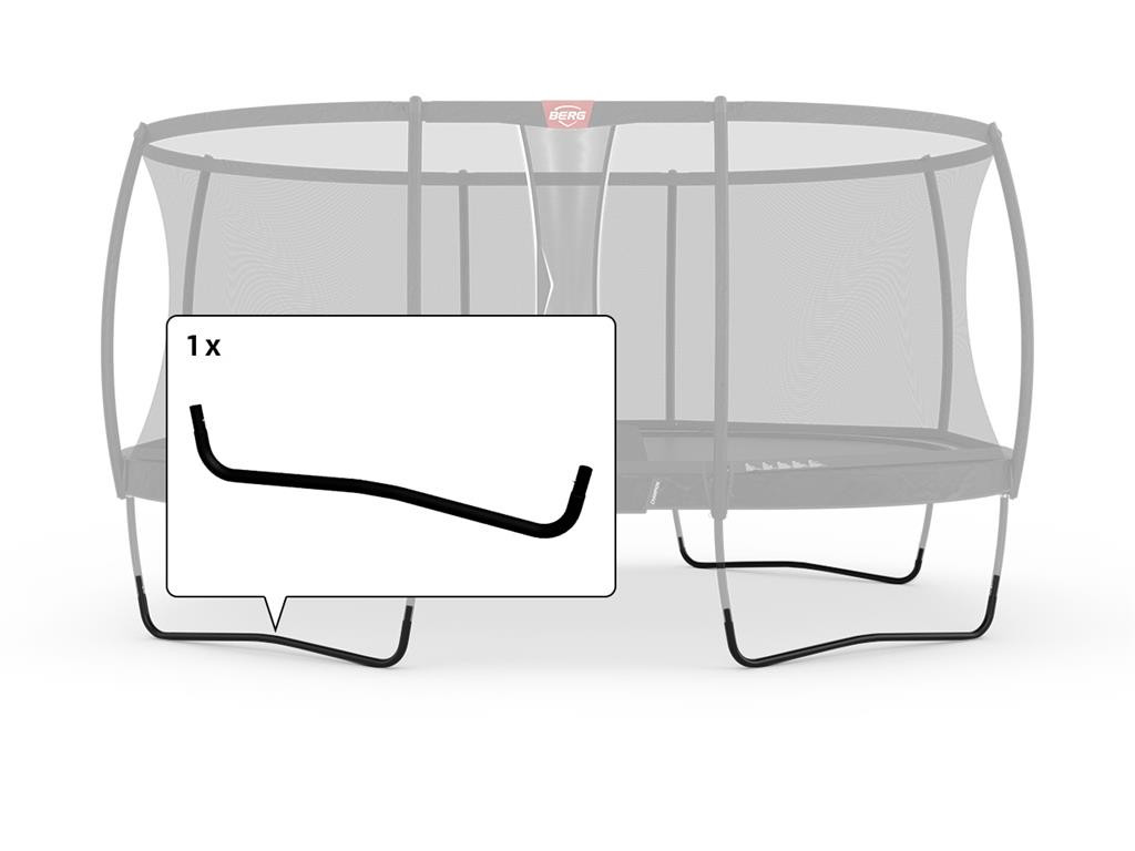 BERG Trampolin Rahmenteil - Grand Champion - W-Bein 350 x 250 cm ( gekrümmt,Schwarz)
