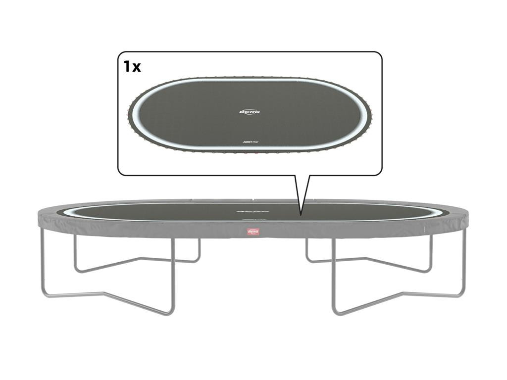 BERG Trampolin-Hüpfmatte - Grand Champion - 520 x 350 cm - mit weißer Umrandung