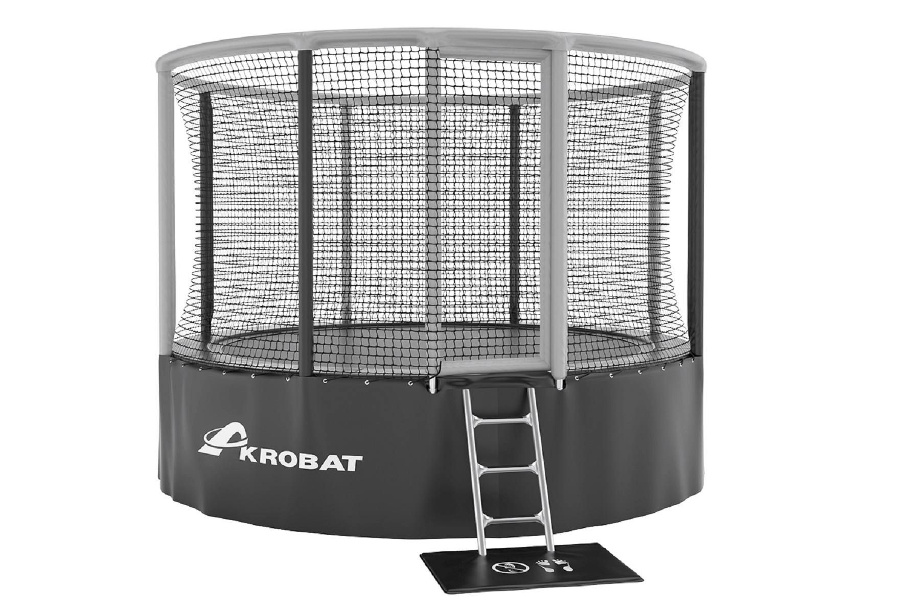Akrobat Trampolin Gallus - Above - 430 cm - Rund - Grau