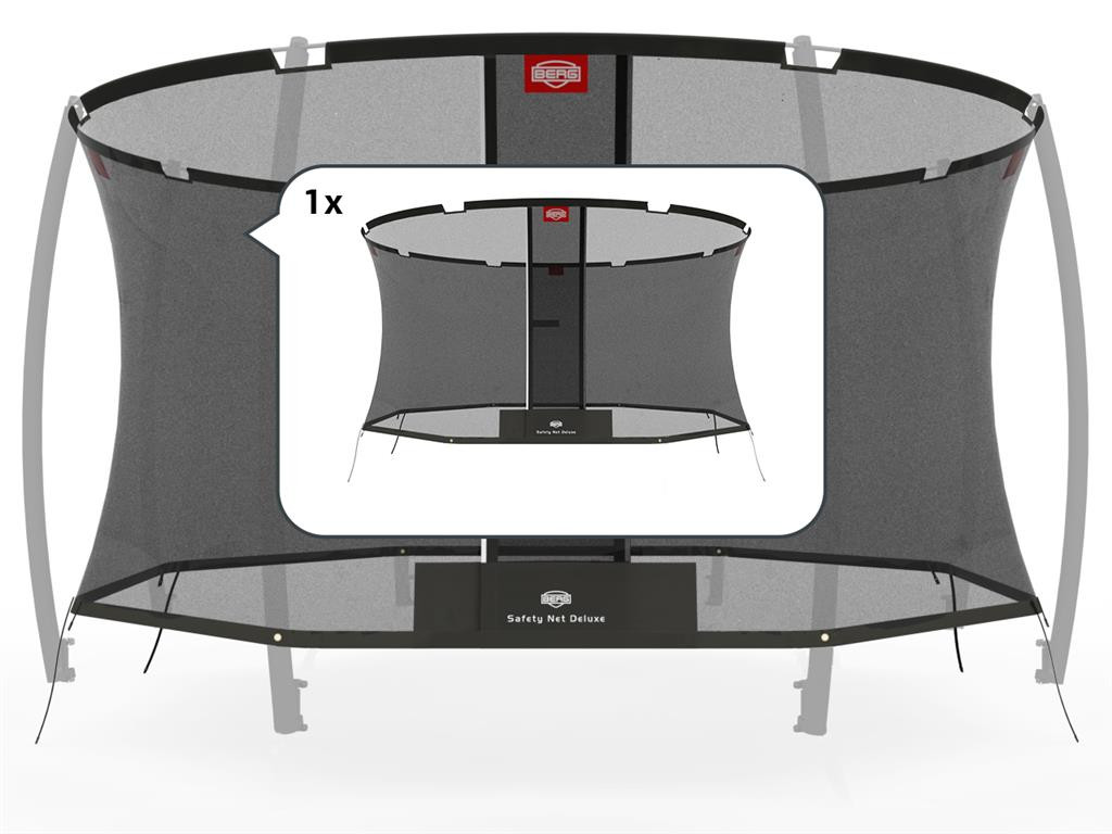 BERG Trampolin Sicherheitsnetz - Sicherheitsnetz Deluxe - Grand Champion - 350 x 250 cm - Loses Netz