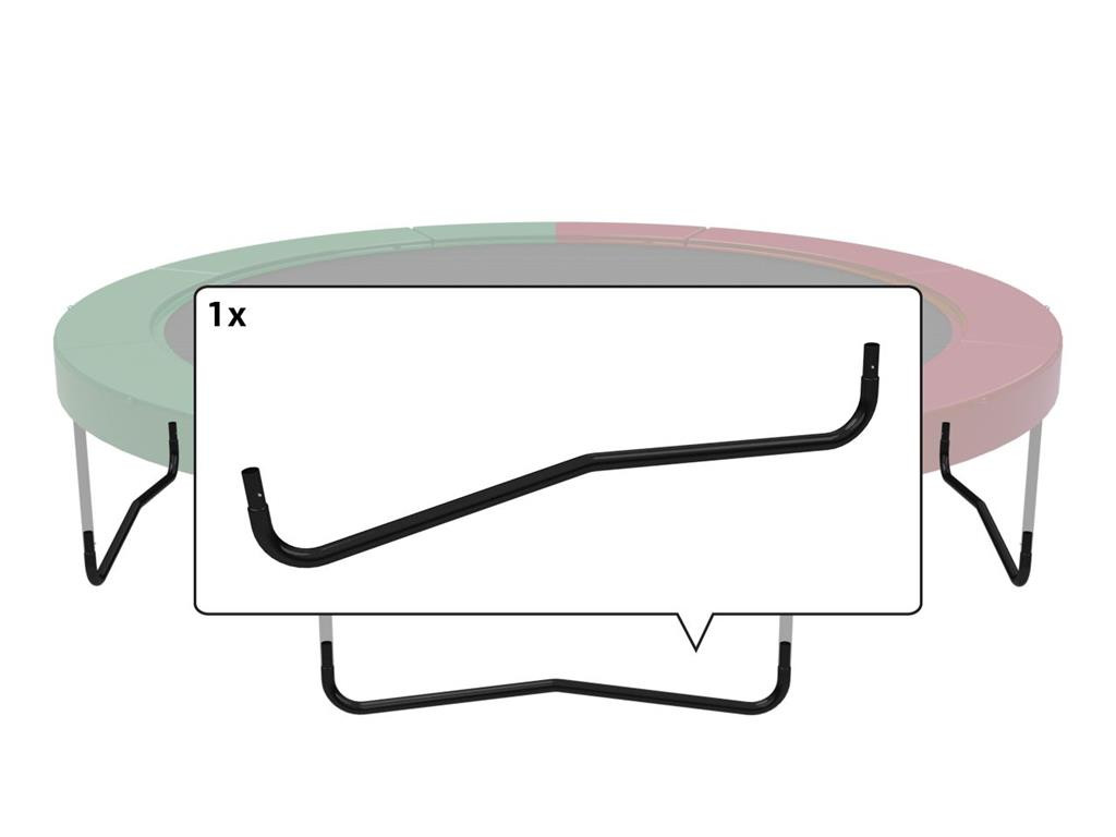 BERG Trampolin-Rahmenteil - Elite+ - W-Beine T-Serie - 380 cm - Schwarz