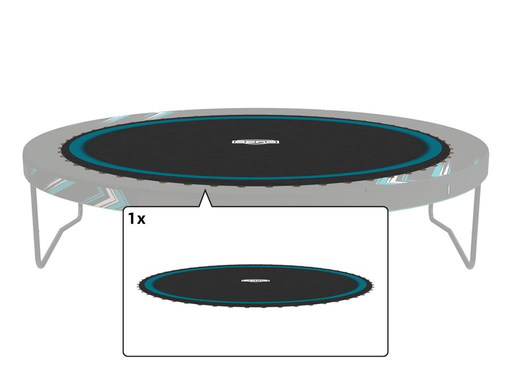 BERG Trampolin-Spritzschutzmatte - Champion - 330 cm - Schwarz mit blauer Umrandung - TwinSpring - Airflow