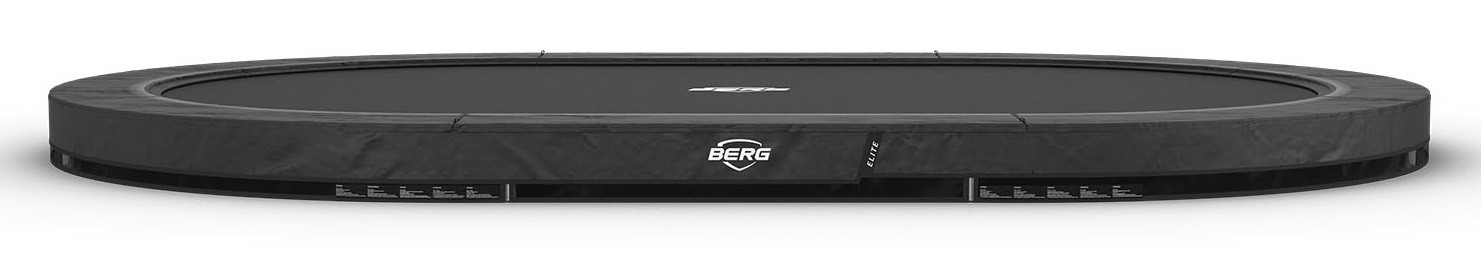 BERG Trampolin Grand Elite - InGround - Ovales - 520 x 350 cm - Anthrazit Grau