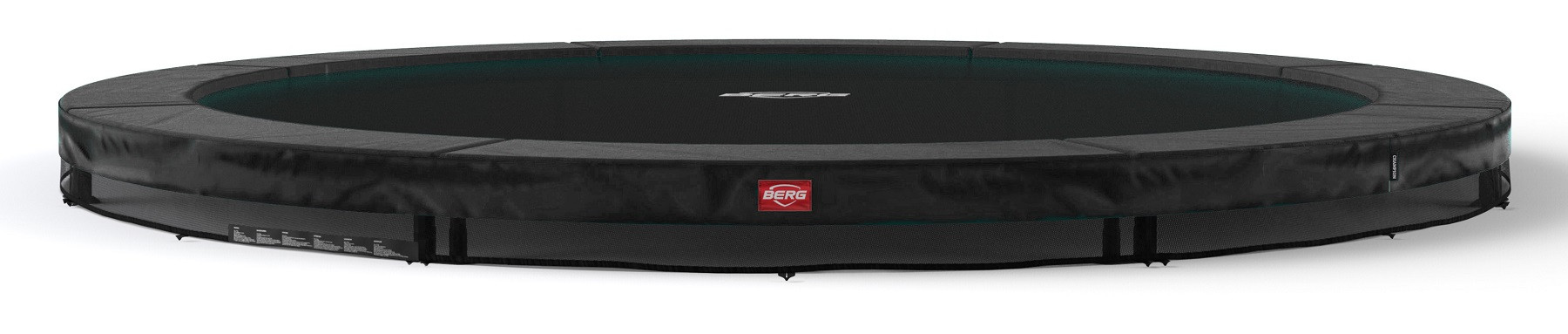 BERG Trampolin Champion Inground 330 - Schwarz Limited Edition - zwart - met Airflow