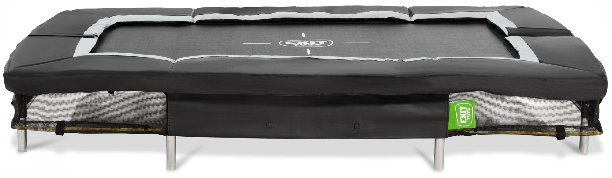 EXIT Trampolin Silhouette - Bodentrampolin - 214 x 153 cm - Schwarz / Weiß - Limited Edition