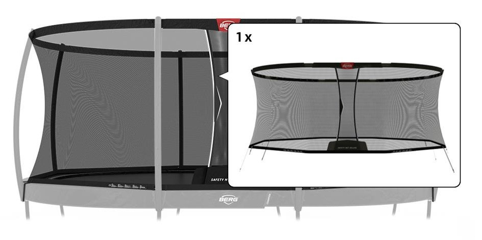BERG Trampolin-Sicherheitsnetz - Loses Netz - Grand Safety Net Deluxe - 520 x 350 cm
