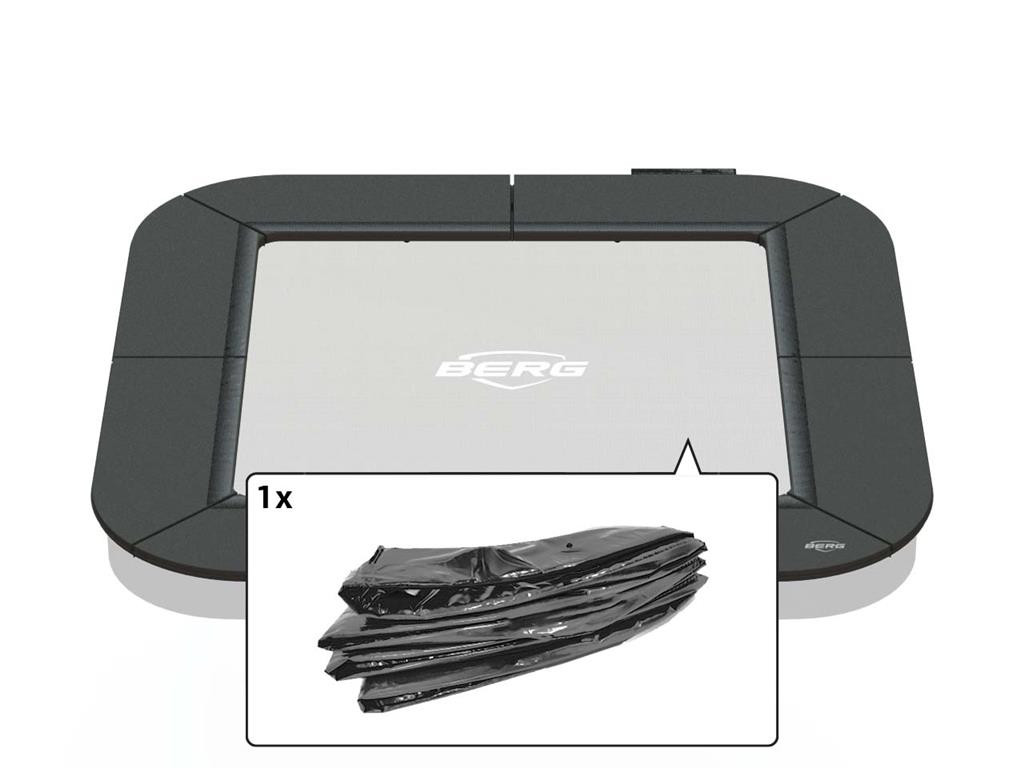 BERG Trampolin-Schutzrand Ultim Champion - FlatGround - 200 x 200 cm - Grau