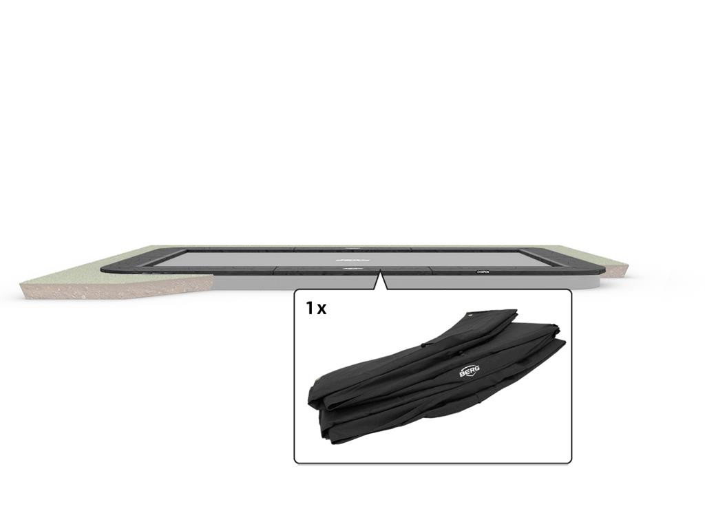 BERG Trampolin-Schutzrand Ultim Champion - FlatGround - 500 x 300 cm - Grau