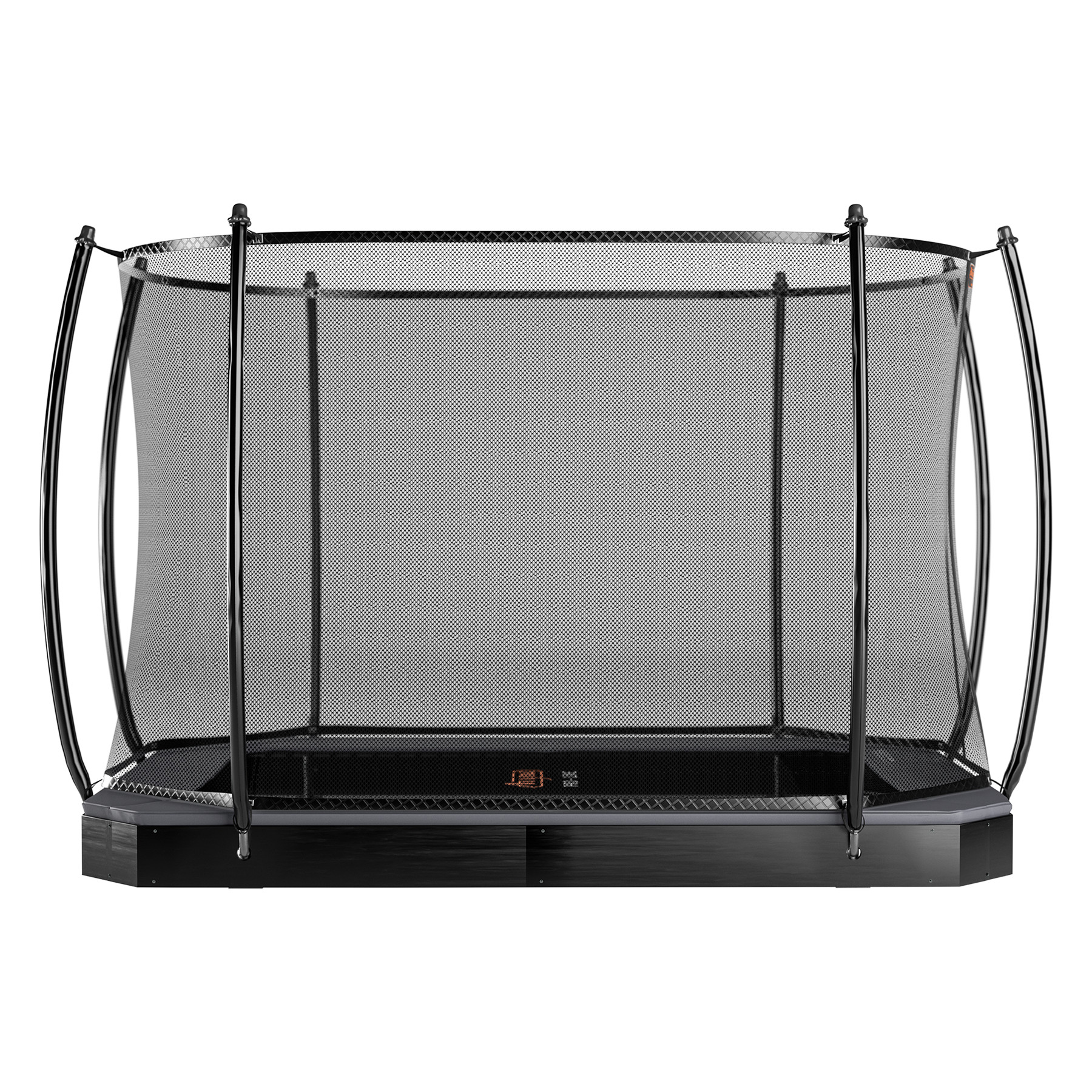 Avyna Pro-Line Flatlevel Trampolin mit Sicherheitsnetz 305 x 225 cm (223) - Grau