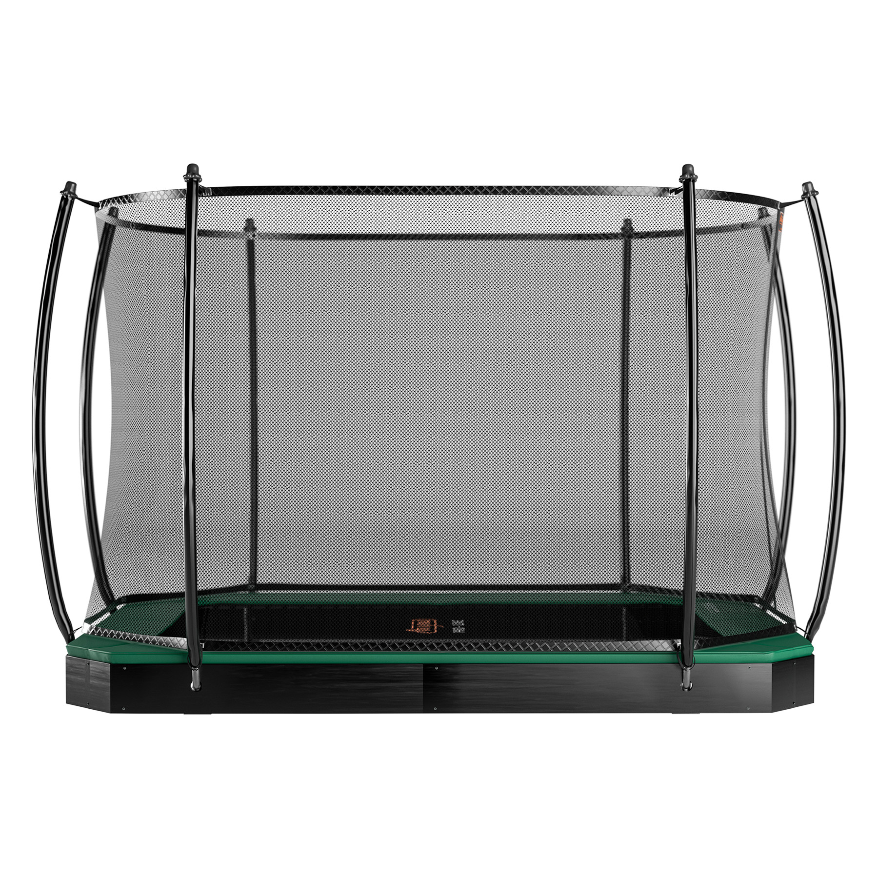 Avyna Pro-Line Flatlevel-Trampolin mit Sicherheitsnetz - 380 x 255 cm (238) - Grün