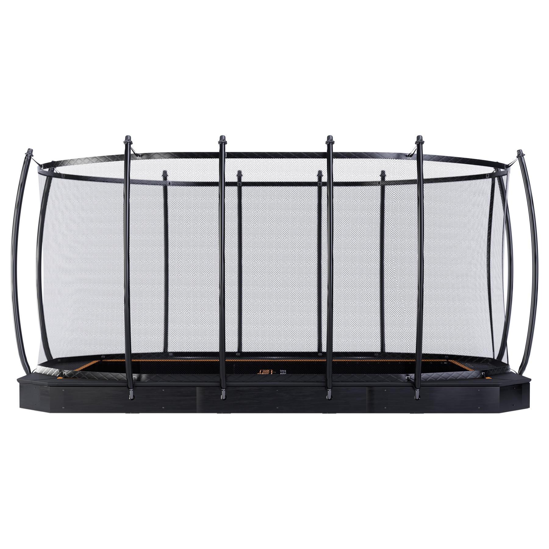 Avyna Pro-Line Flatlevel Trampolin mit Sicherheitsnetz 520 x 305 cm (352) - Schwarz