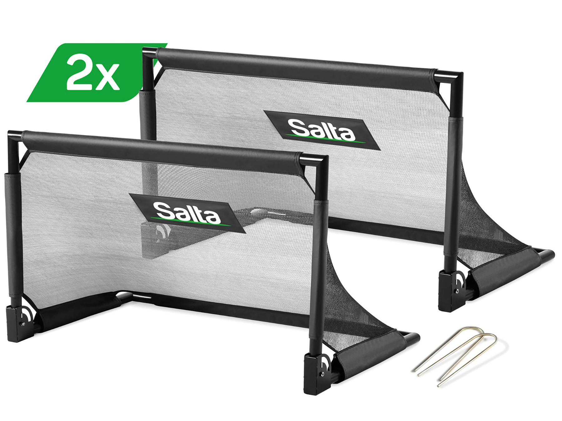 Salta Challenge Fußballtor - 2 Stück - faltbar - 100 x 60 x 60 cm