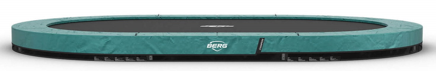 BERG Trampolin Grand Champion - InGround - Ovales - 350 x 250 cm - Grün