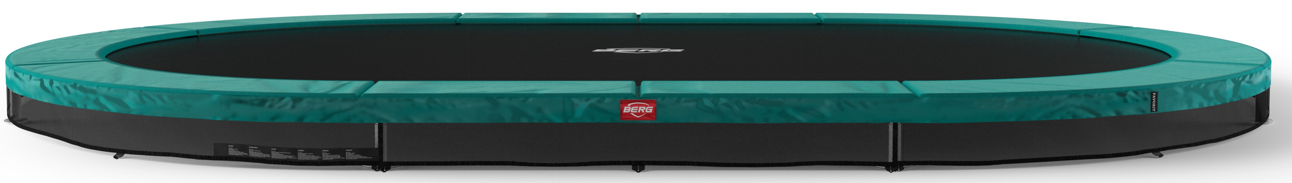 BERG Trampolin Grand Favorit - InGround - Ovale - 520 x 350 cm - Grün
