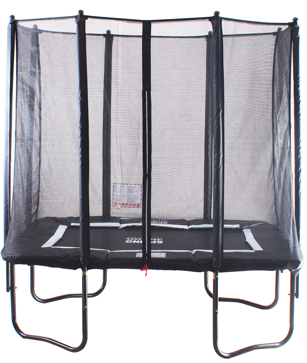 SPRING Trampolin mit Sicherheitsnetz 214 x 153 cm (5x7ft) - Schwarz