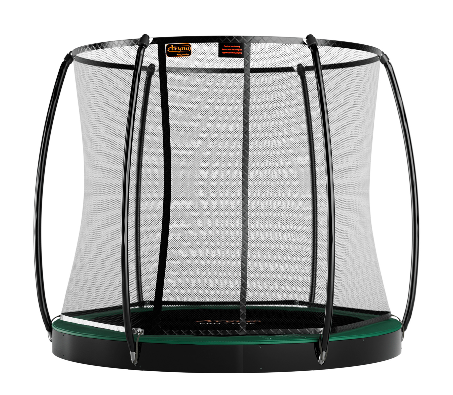 Avyna Pro-Line Flatlevel-Trampolin mit Sicherheitsnetz - ø 245 cm (8ft) - Grün