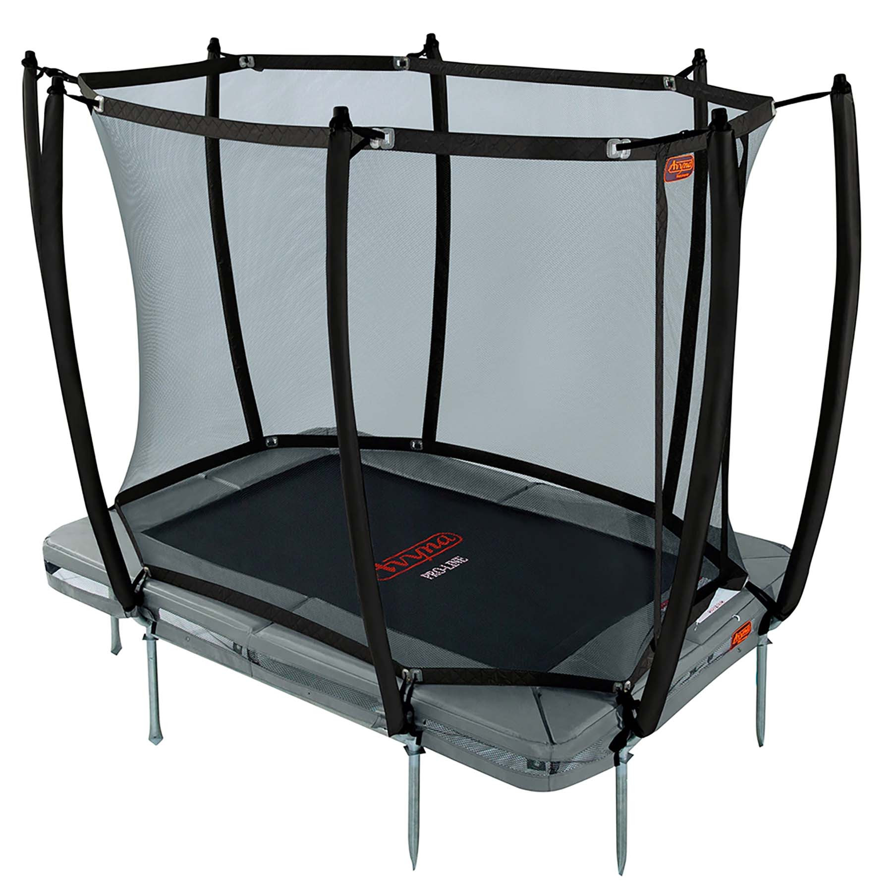 Avyna Trampolin Pro-Line - Inground - mit Sicherheitsnetz - 275 x 190 (213) - Grau