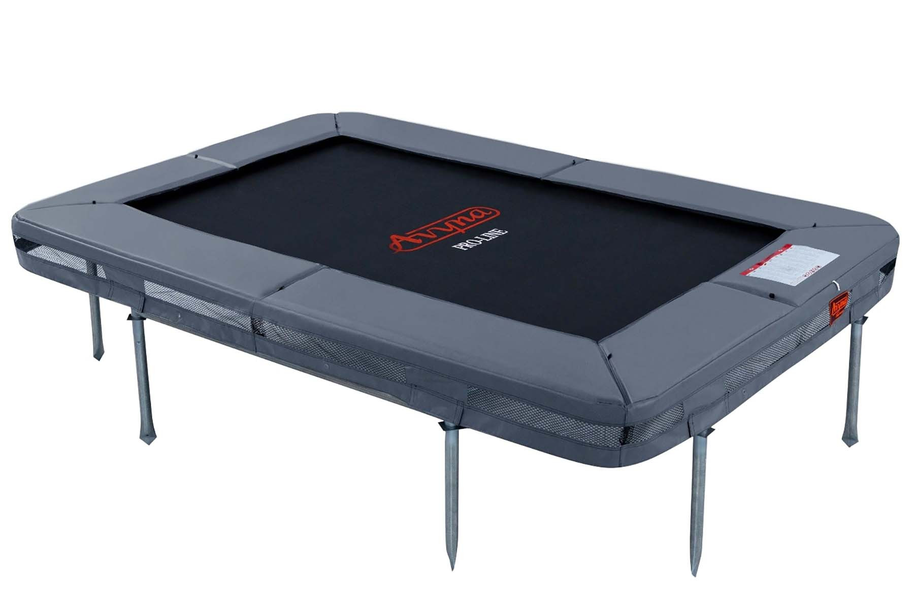 Avyna Trampolin Pro-Line - Inground - 275 x 190 cm (213) - HD Plus Schutzrand - Grau