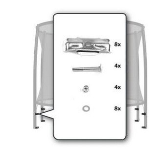 BERG Trampolin-Sicherheitsnetz - Befestigungen für 2 Stangen